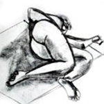 Femme nue - Gravure par Antoine Giasson